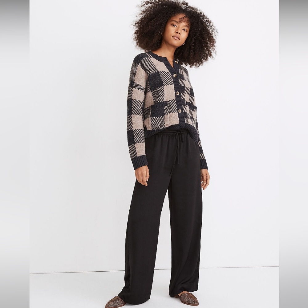Huston Pull-On Full-Length Pants in Pebbled Satin